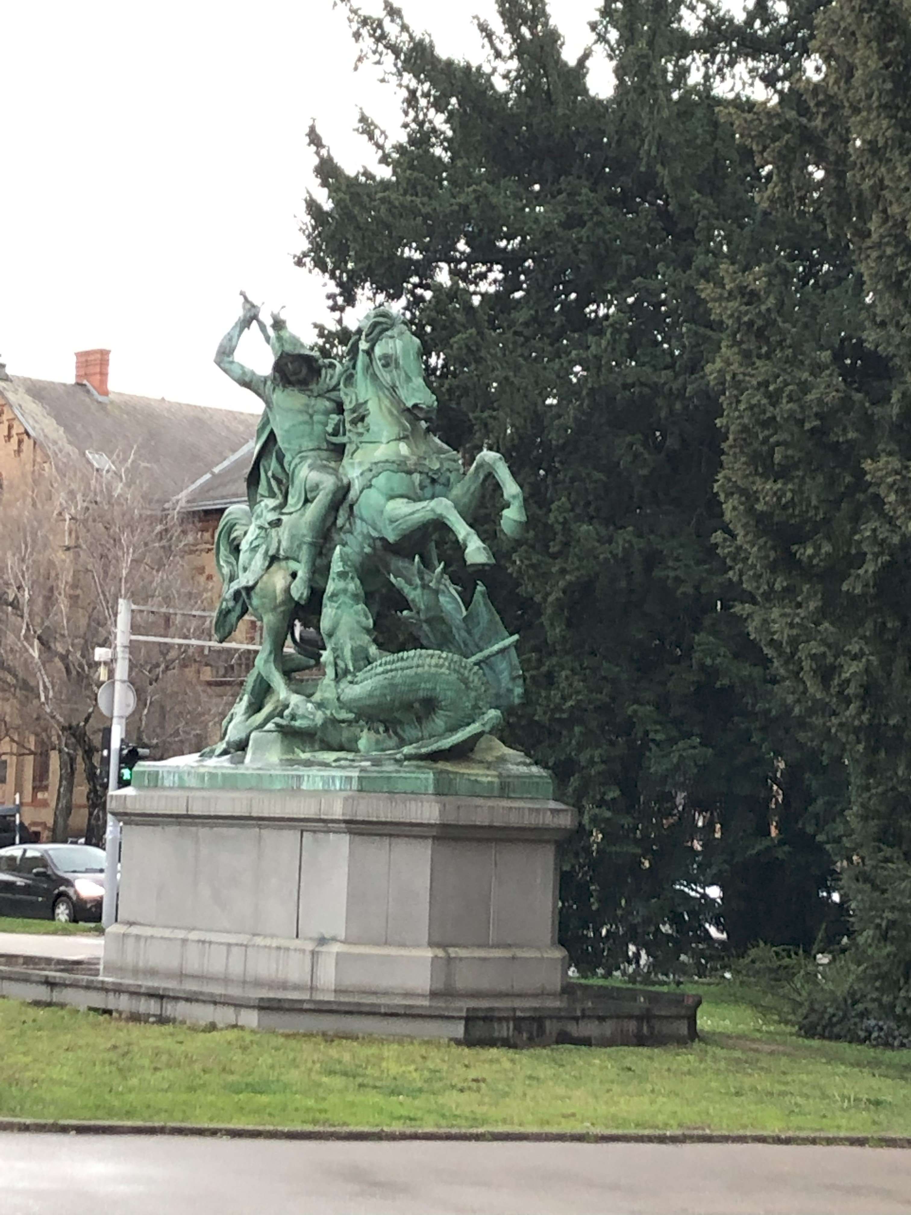 Saint George statue at Lower Town